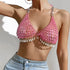 Pink Sequin Mirror Body Chain Bra Top