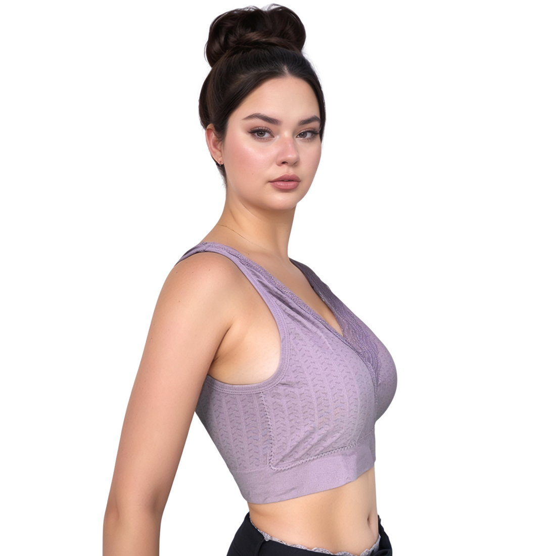 High Quality Seamless Top Lace v-neck wireless Bra | Women Data