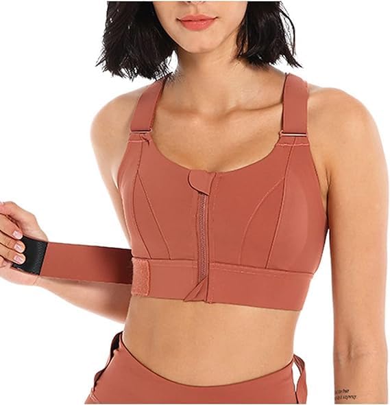 Front zip Velcro Sports Gym Yoga bra for Women