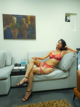 Red Lace Chain Lingerie Set