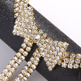 Rhinestone Bow Waist Chain 