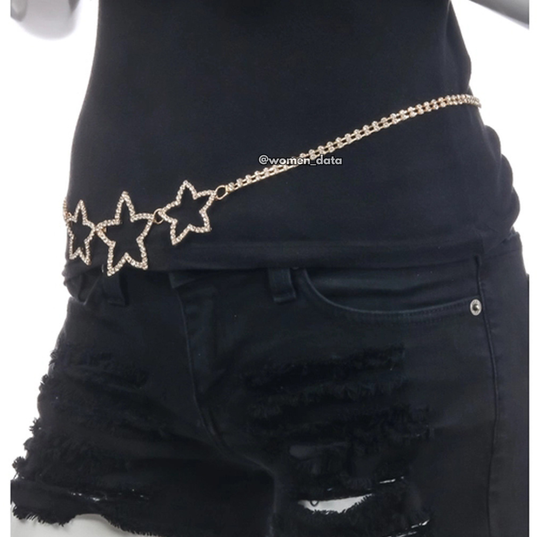 Rhinestone Star Belly Chain 