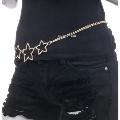 Rhinestone Star Belly Chain 