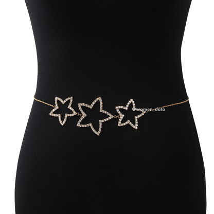 Rhinestone Star Belly Chain 