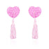 Rose Heart-shaped Nipple Stickers with Tassels Accessories 