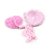 Rose Heart-shaped Nipple Stickers with Tassels Accessories 