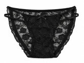 Rose Print Net Fabric Lace Panty 