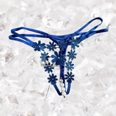 Royal Floral Embroidered Pearl String Panty 