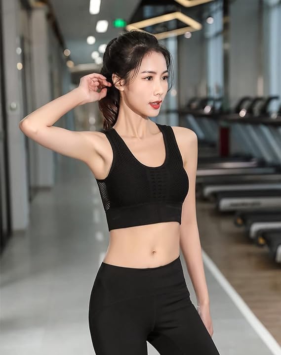 Black High-Performance Sports Bra