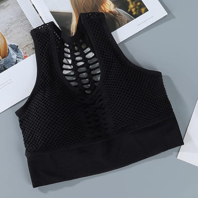 Black High-Performance Sports Bra