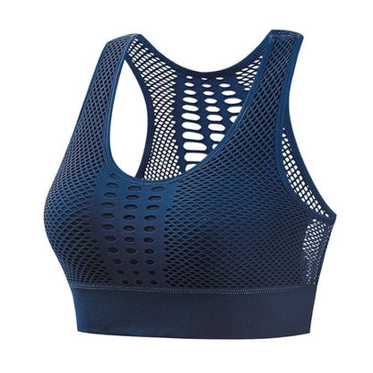 Blue High-Performance Sports Bra