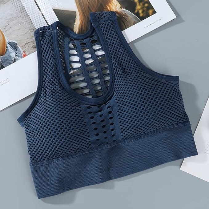 Blue High-Performance Sports Bra