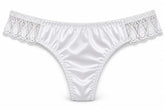 Satin & Paisley Lace Side Thong Panty 