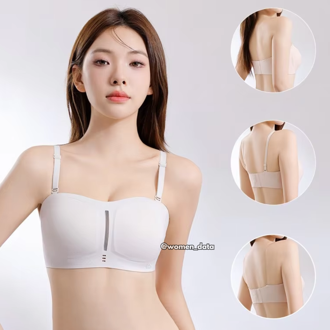 Seamless Invisible Bra with Detachable Transparent Straps 