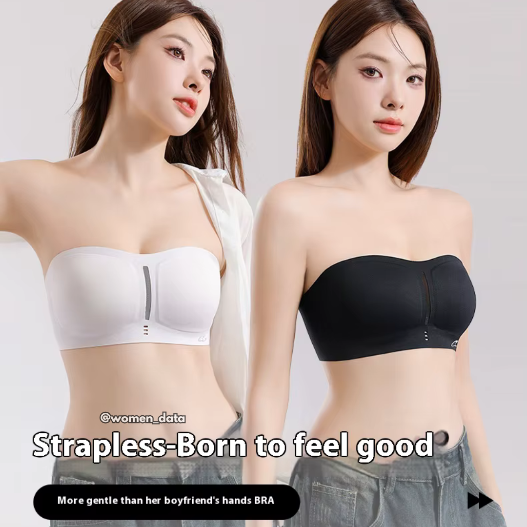 Seamless Invisible Bra with Detachable Transparent Straps 
