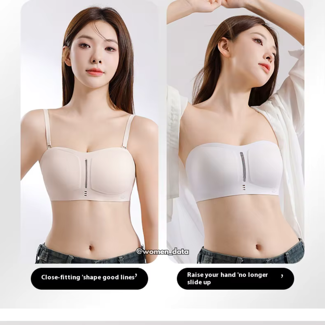 Seamless Invisible Bra with Detachable Transparent Straps 