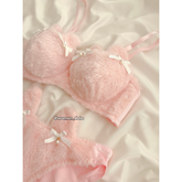 Women’s Winter Furry Meow Bra & Panty Set 
