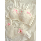 Women’s Winter Furry Meow Bra & Panty Set 