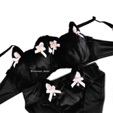 Women’s Winter Furry Meow Bra & Panty Set 
