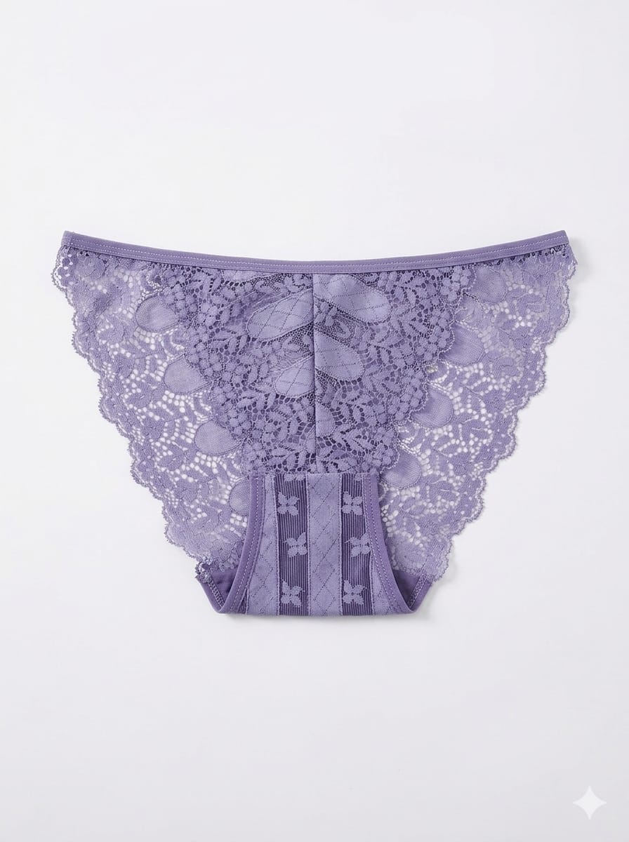 Unique Print Design Lace Panty 