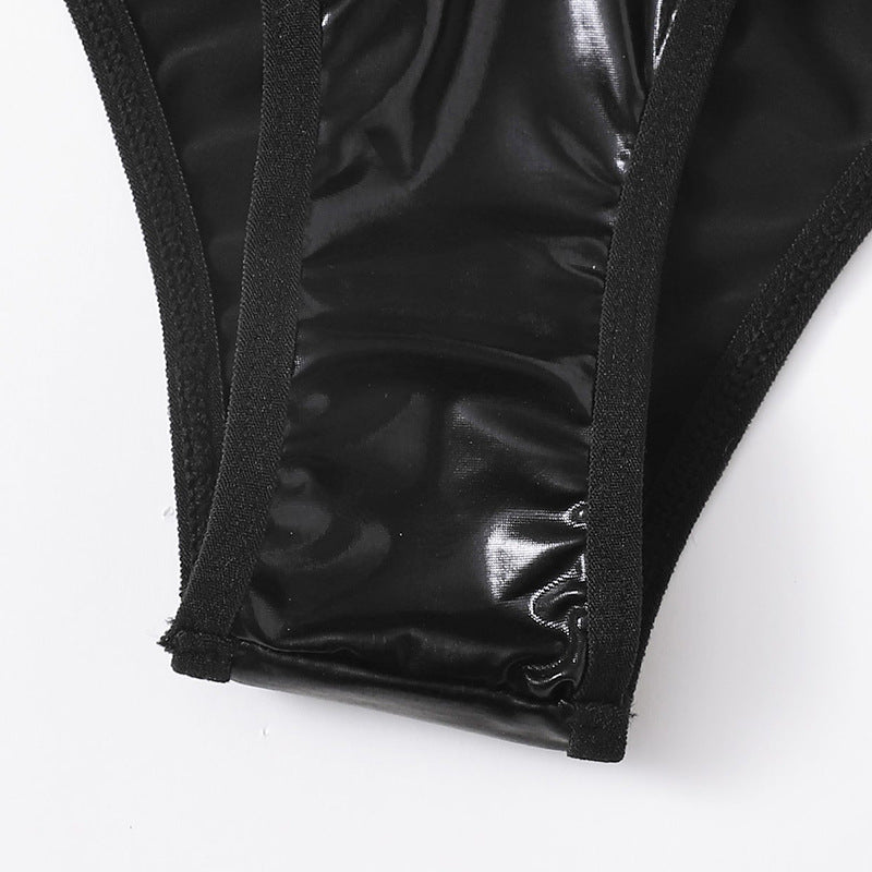 Glossy Wetlook High-Cut Sexy Panty for Women