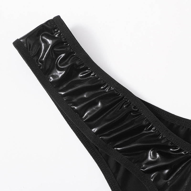 Glossy Wetlook High-Cut Sexy Panty for Women