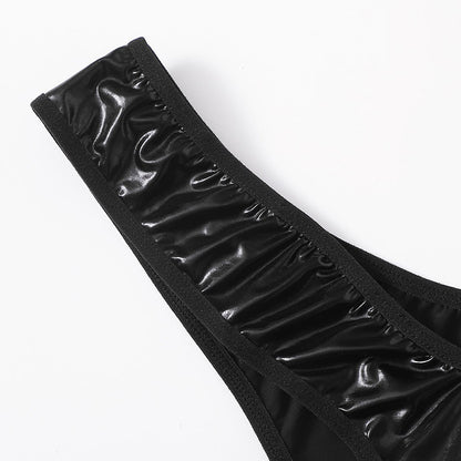 Glossy Wetlook High-Cut Sexy Panty for Women