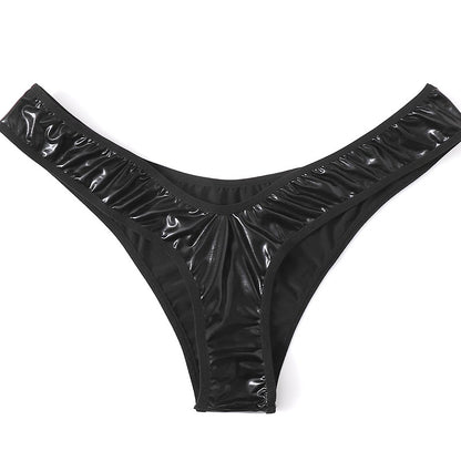 Glossy Wetlook High-Cut Sexy Panty for Women