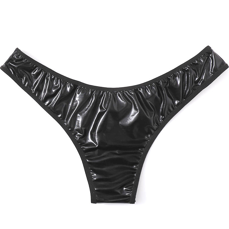 Glossy Wetlook High-Cut Sexy Panty for Women