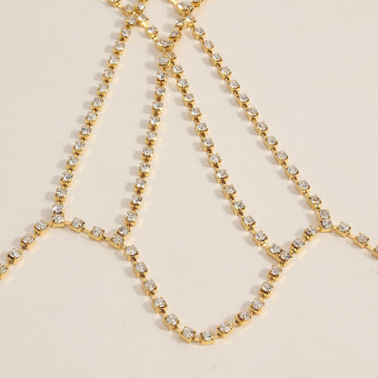 Luxury Gold Floral Body Chain Harness