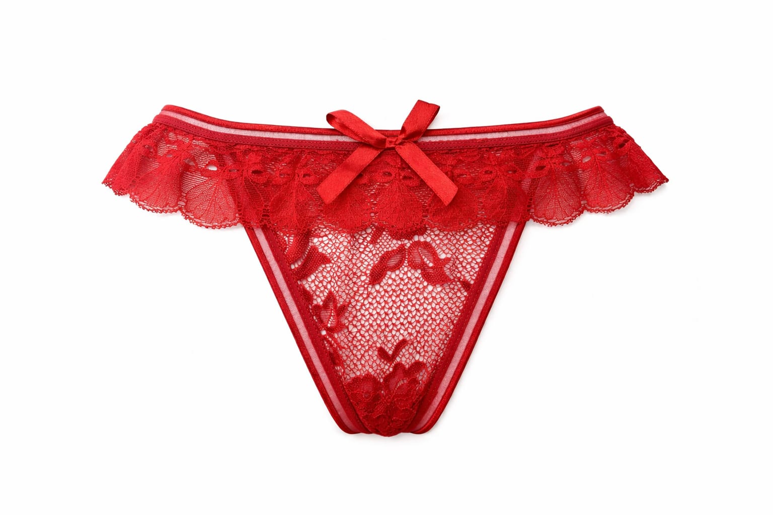 Red Lace Panty | Bow details