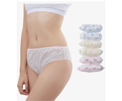 Disposable Panties for Women | Floral Printed Soft &amp; Lightweight Travel Underwear