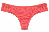 Satin & Paisley Lace Side Thong Panty 