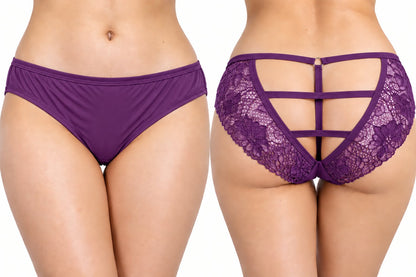 Floral Lace Open-Back Panty 