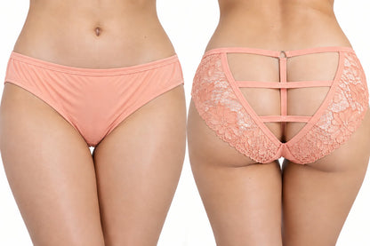 Floral Lace Open-Back Panty 