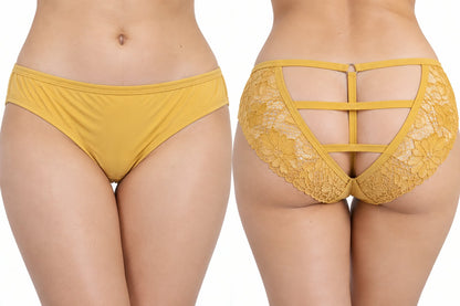 Floral Lace Open-Back Panty 
