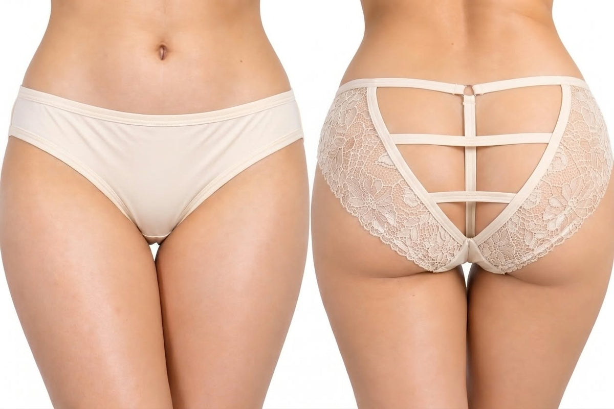 Floral Lace Open-Back Panty 