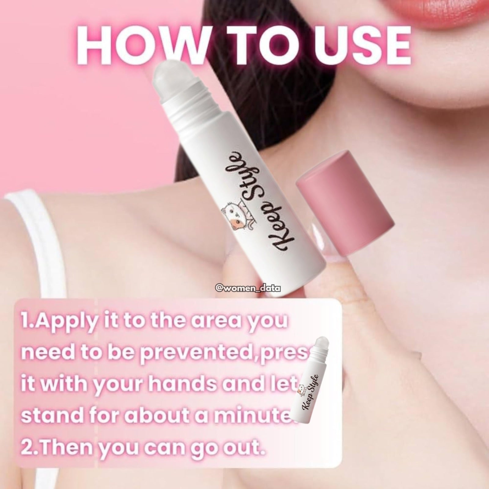 Keep Style Roll-On Bra &amp; Clothing Adhesive – Invisible Fashion Body Glue for Secure Hold