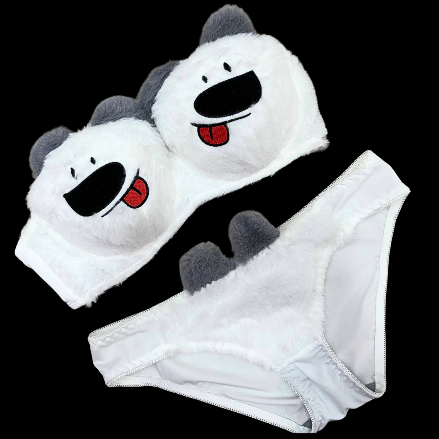 Soft Cute Cartoon Bra Panty Set