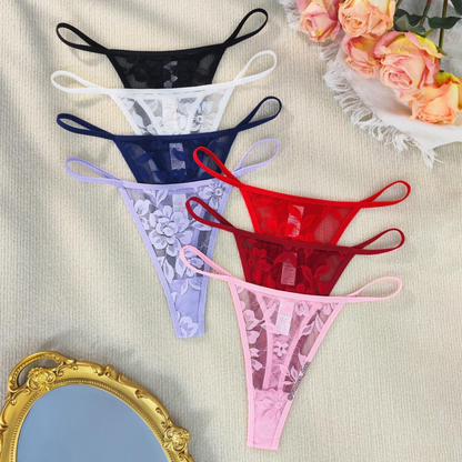 Women’s Sheer Lace Thong Panty