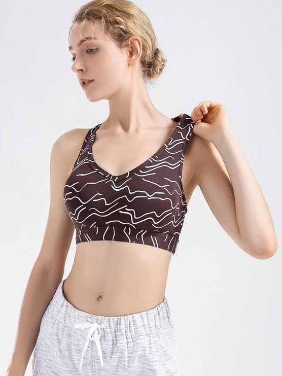 Wide Straps Chest Padded Sports Tank Top 