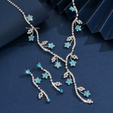 Women Crystal Necklace Set 