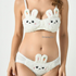 Women’s Winter Bunny Fur Bra Panty Set 