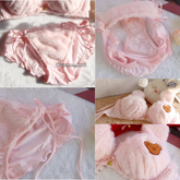 Women’s Winter Fluffy Bear Bra Panty Set 