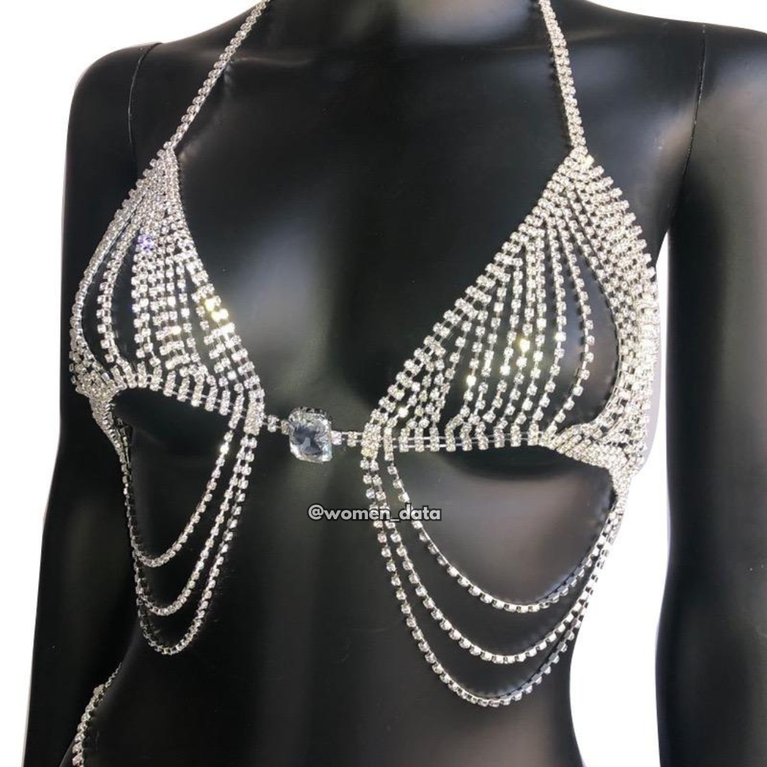 Luxury Rhinestone Two-Piece Body Chain Set 