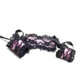 Lace Blindfold & Wrist Cuff Restraint Set for Couples 