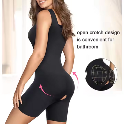 Full Body Shaper with Thigh Slimming &amp; Open Crotch Design