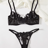 Sexy Floral Embroidered Bra & Panty Set 