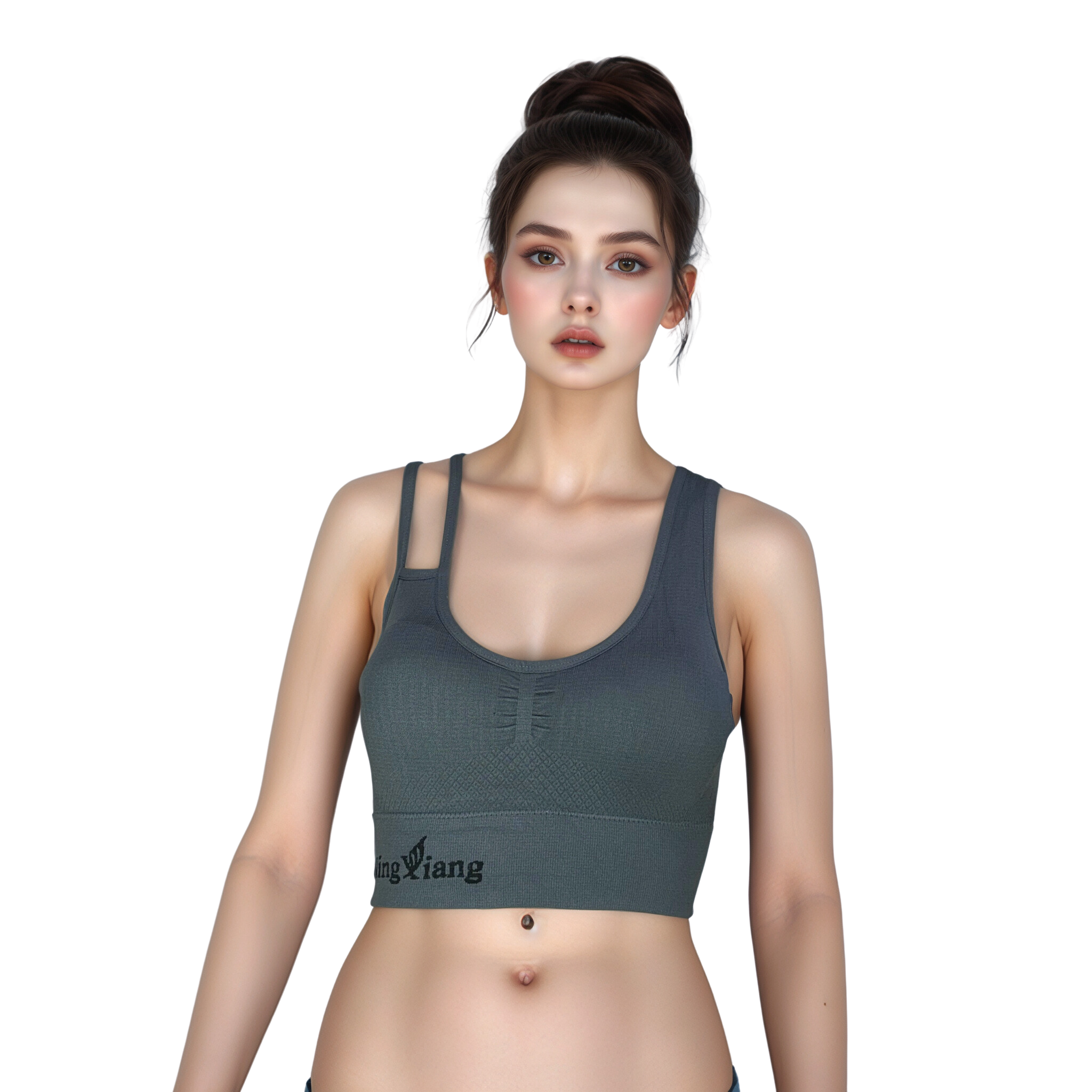 Grey Stylish women Sports bra