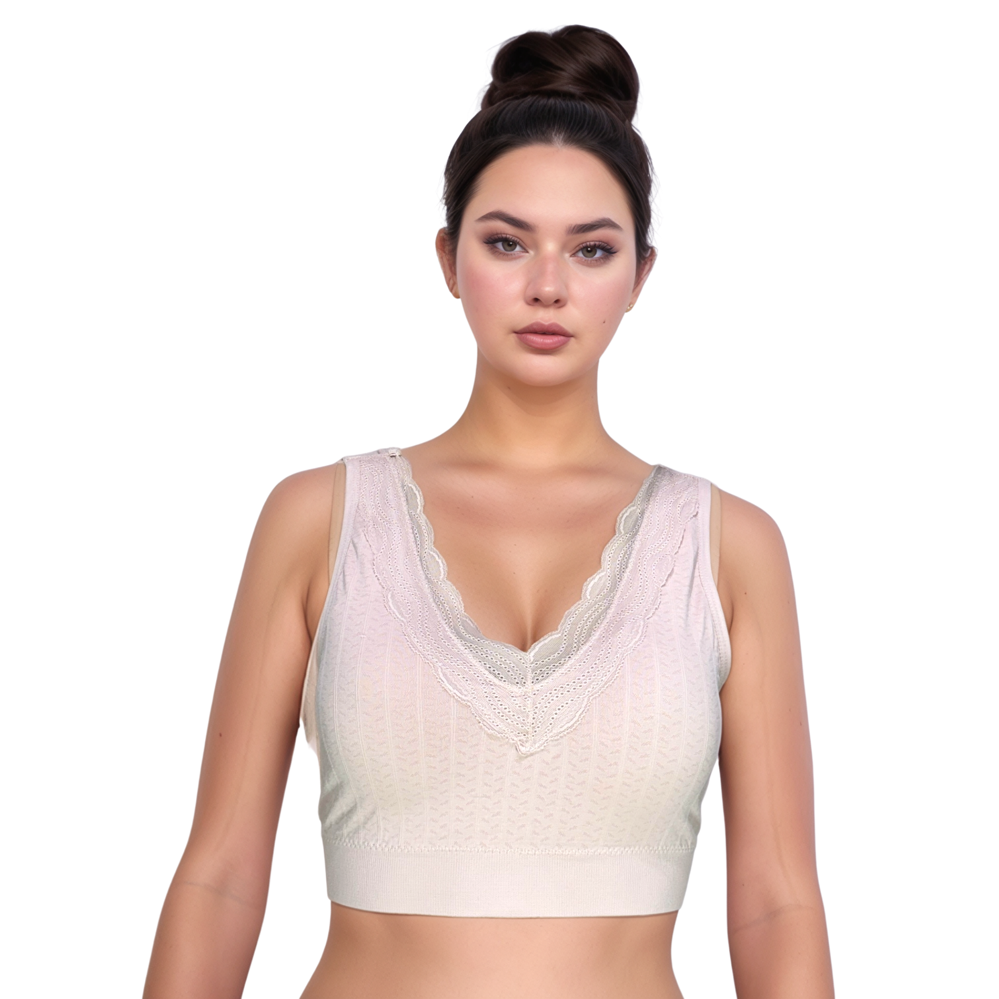 High Quality Seamless Top Lace v-neck wireless Bra | Women Data